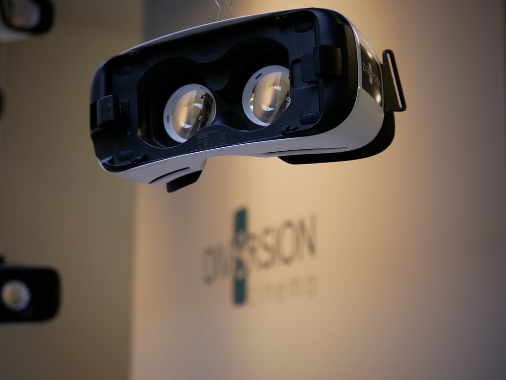 Hanging Virtual Reality Goggles